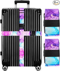 Luggage Straps for Suitcases TSA Approved-2 Pack Bright Personalized Luggage by GOWRAPS