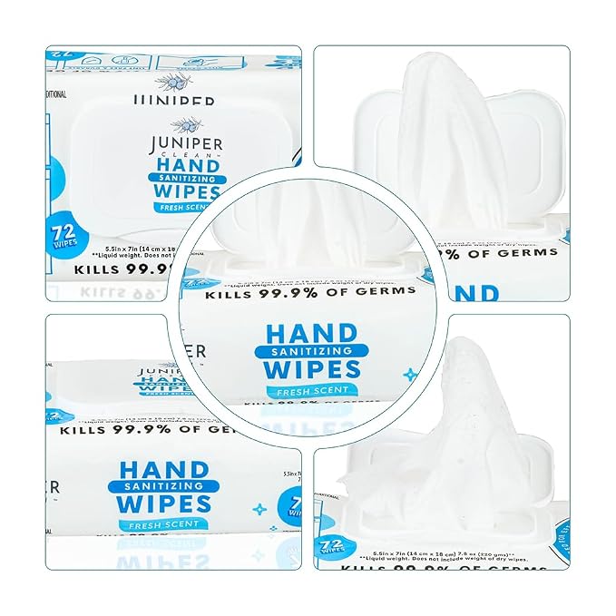 3 Pack Hand Sanitizing Wipes, Alcohol Free 216 Count Disposable Hand Sanitizer - Image 7