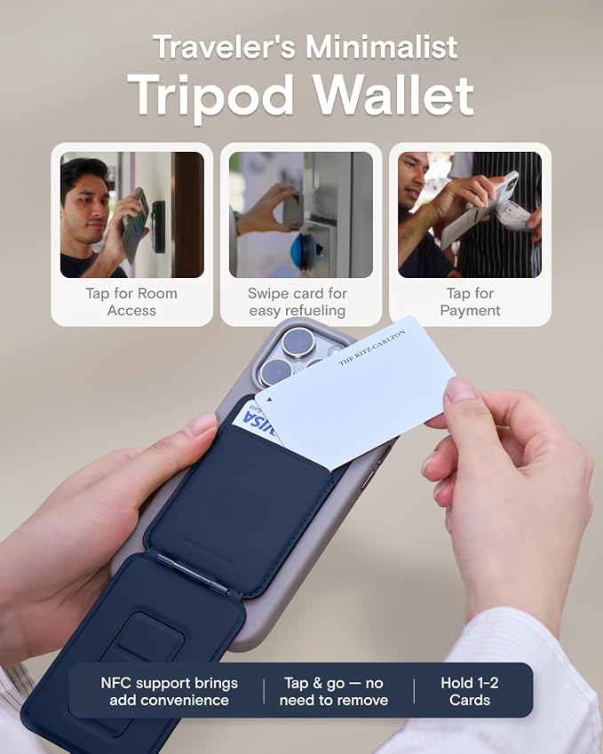 MOFT Phone Tripod Wallet for iPhone, Mulit-Angles, Lightweight & Portable Phone - Image 4