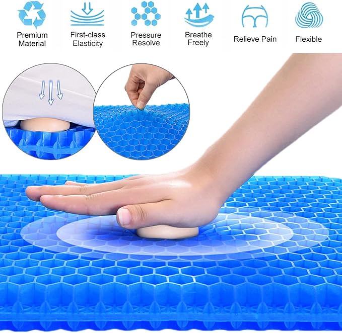 Gel Seat Cushion, Office Seat Cushion Chair Pads - Image 2