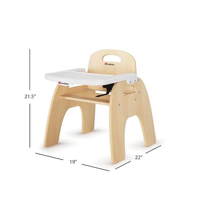 Foundations Easy Serve 11" Wood Feeding Chair - Image 2
