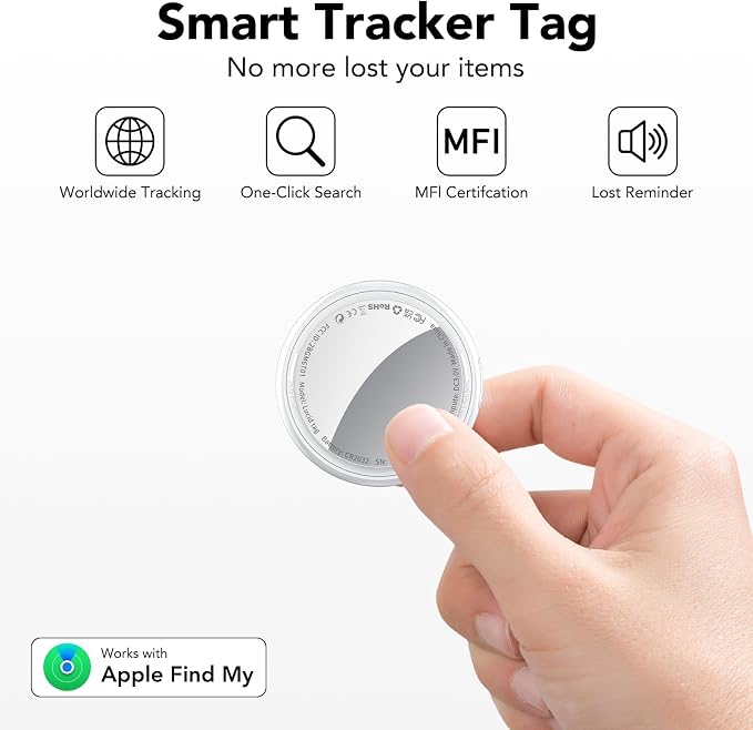 2025 New Air Tracker Tags-4 Pack, Replaceable Battery, Key Finder and Item - Image 2