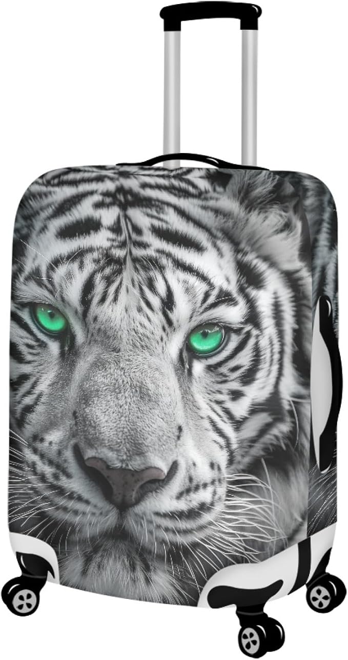 Tiger Animal 3D Printed Travel Luggage Suitcase Cover 22-25 Inch Cover Spandex - Image 2