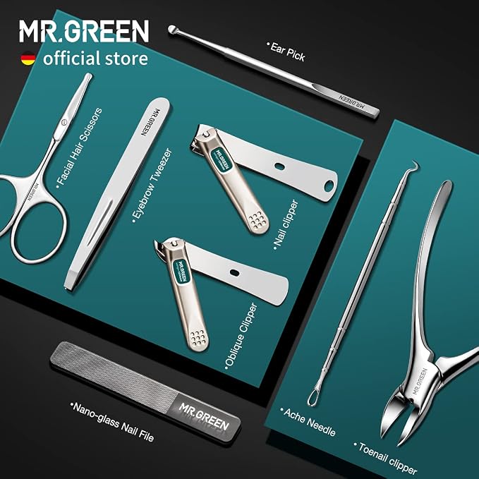 MR.GREEN Manicure Sets Pedicure Kits Stainless Steel Nail Clipper Personal Care - Image 3