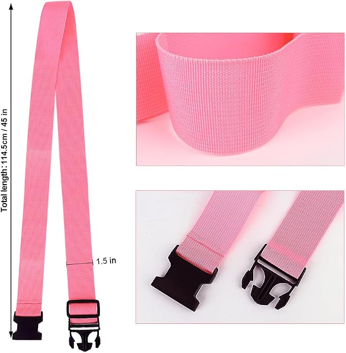 4Pack Luggage Straps for Suitcases, Travel Connector for Carry On Bag, Add Bag - Image 3