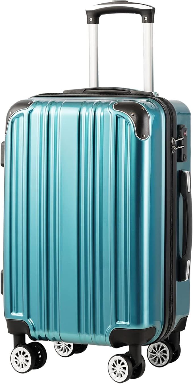 Coolife Luggage Expandable Suitcase PC+ABS Spinner 20in 24in 28in Carry on) by COOLIFE