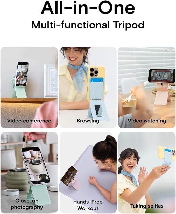 MOFT Phone Tripod Wallet for iPhone, Mulit-Angles, Lightweight Phone Stand - Image 5