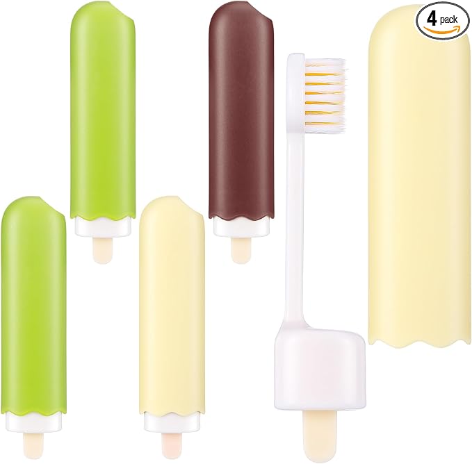 Patelai 4 Pieces Travel Toothbrush Set, Soft Bristle Mini Foldable Tooth Brush by Patelai