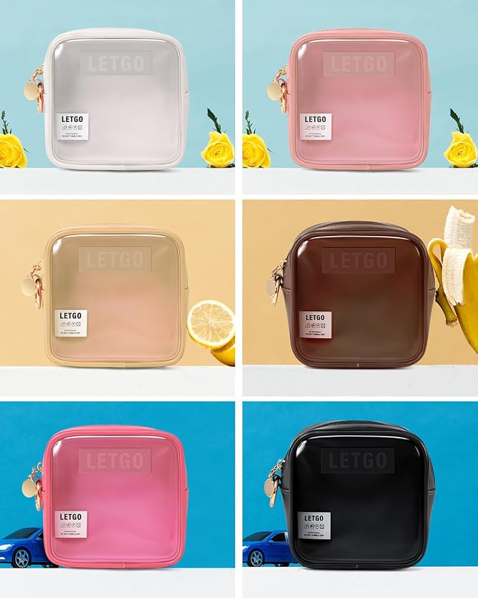 LETGO Small Makeup Bags for Purse-Mini Clear Toiletry Bag, Travel Size - Image 7