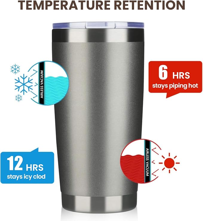 MEWAY 20oz Tumbler 12 Pack Double Wall Vacuum Insulated Travel Mug Bulk - Image 6