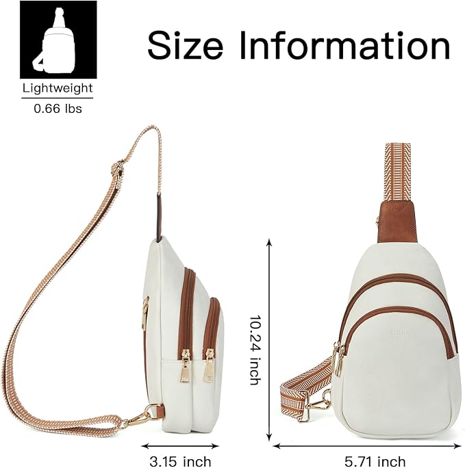 Telena Small Sling Bag for Women Leather Crossbody Fanny Packs Chest Bag for - Image 6