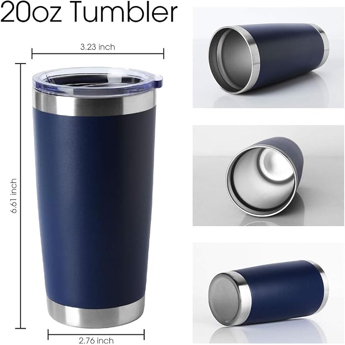 HASLE OUTFITTERS 20oz Tumblers Bulk Stainless Steel Cup - Image 2