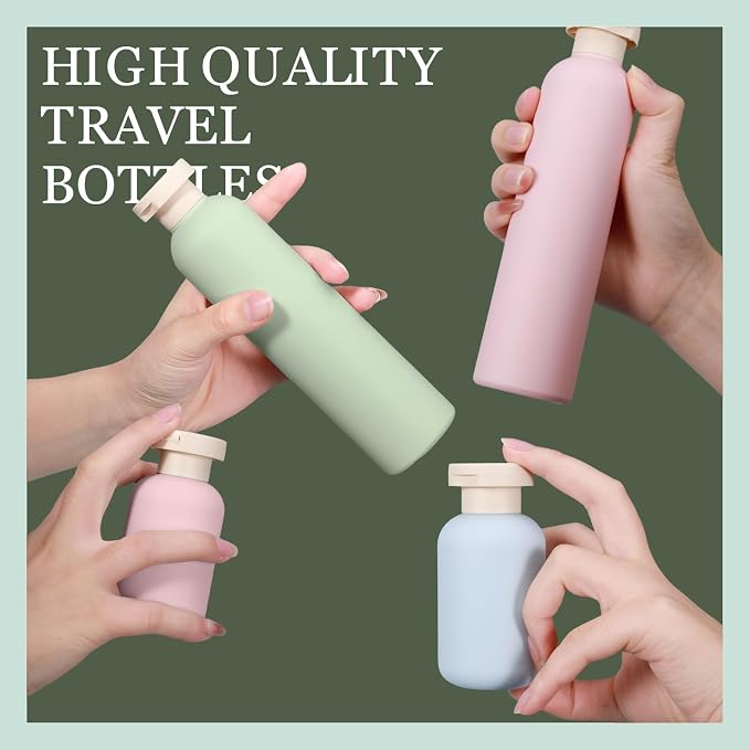 ASEVAT 8.8oz 4pack Refillable Travel Shampoo and Conditioner Bottles, Travel - Image 7