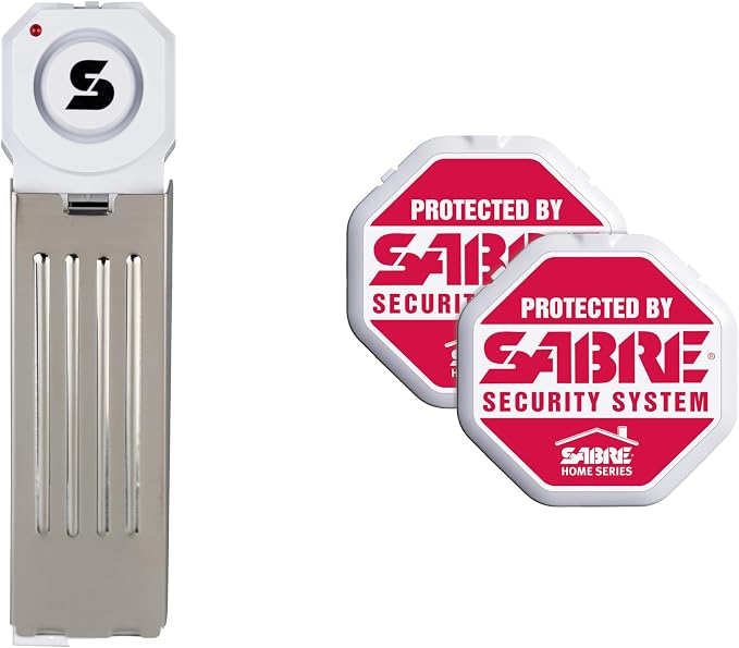SABRE 120 dB Wedge Door Stop Security Alarm, Extremely Loud Wireless Siren by SABRE