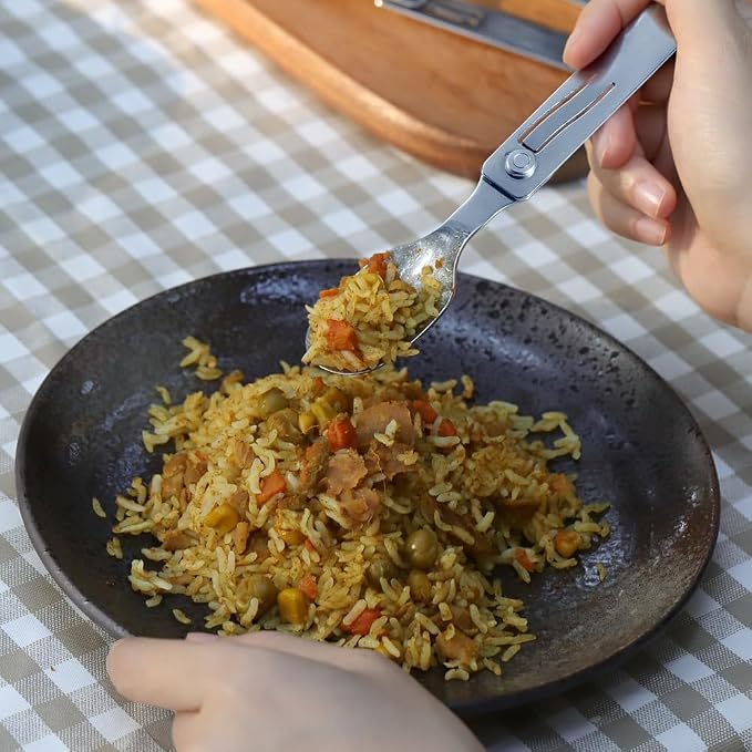 Roxon C2 Camping Utensil 2 in 1 Detachable Folding Cutlery - Image 6