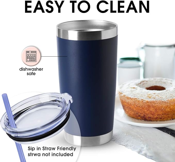 HASLE OUTFITTERS 20oz Tumblers Bulk Stainless Steel Cup - Image 3