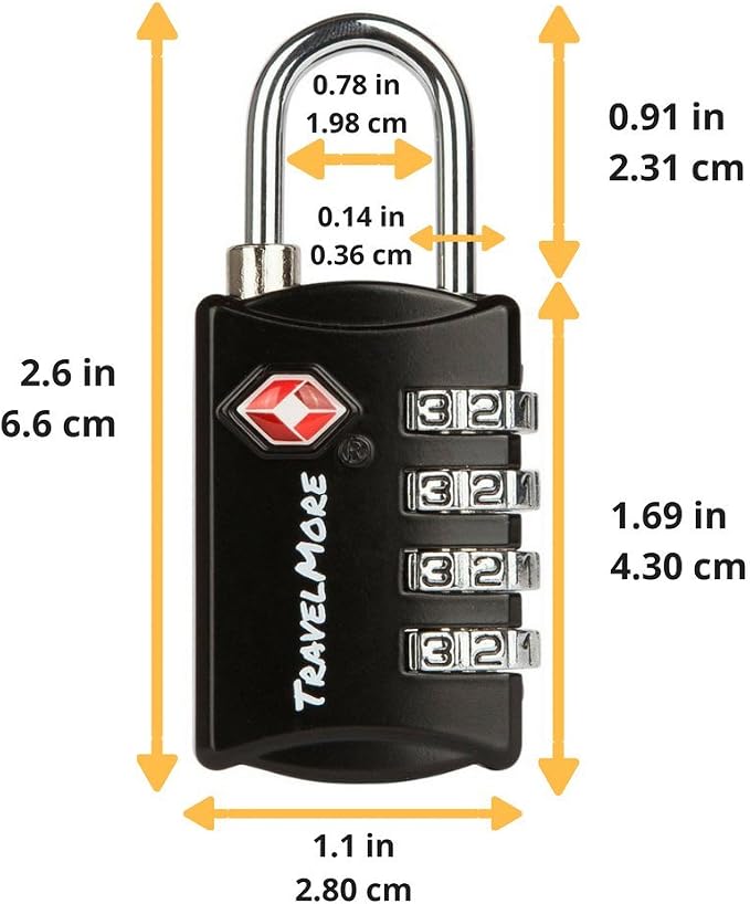 3 Pack TSA Luggage Locks with 4 Digit Combination – Heavy Duty Set Your Own - Image 3