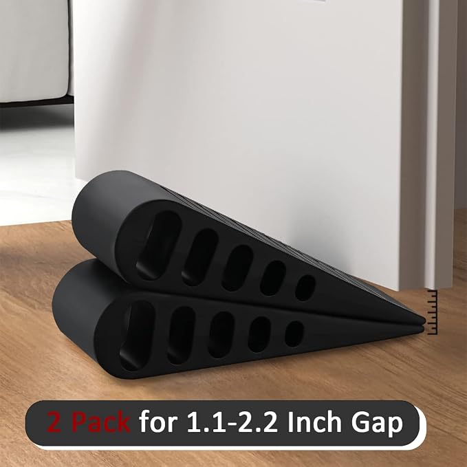 JQK Rubber Door Stopper Wedge, Wooden Floor, DSB61-BK-P2 - Image 7