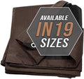 Tarp Cover Brown/Black 2-Pack Heavy Duty 10X12 Thick Material, Waterproof by Trademark+Supplies