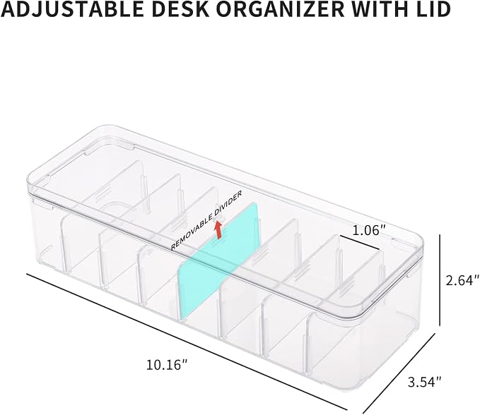 Yesesion Clear Plastic Cable Organizer Box - Image 2