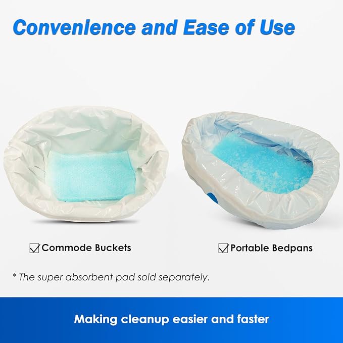 200 Count Enlarged Bedside Commode Liners - Image 6