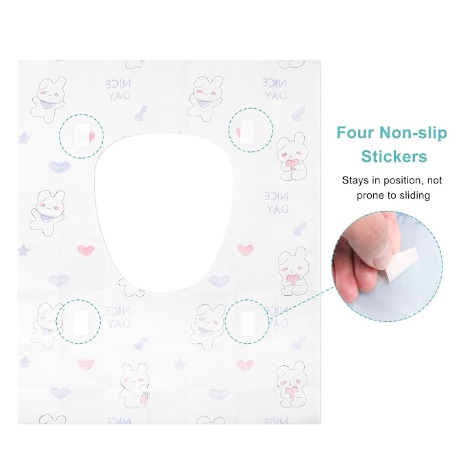5 Packs Toddler Toilet Seat Covers Disposable, Disposable Toilet Seat Covers - Image 3