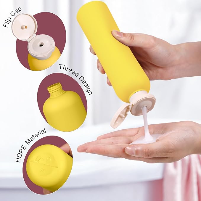 Travel Shampoo Bottle, Empty Plastic Squeeze Bottles 8.8oz - Image 3