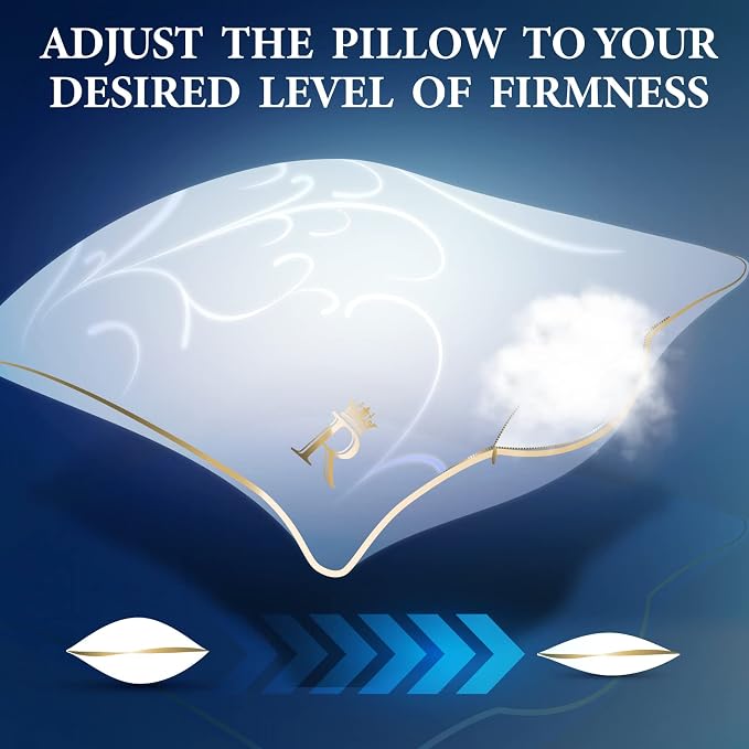 Royal Therapy Pillows Standard Size Set of 2, Alternative Goose Down Pillows - Image 4