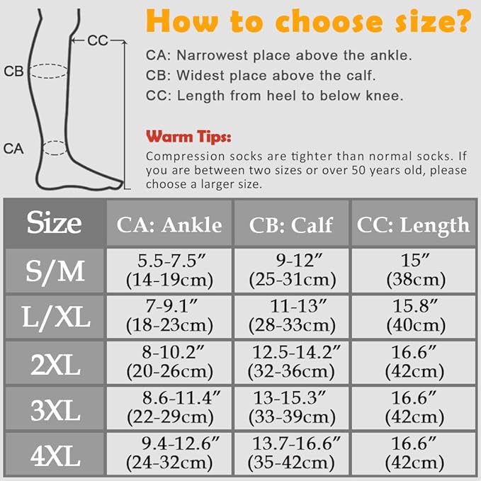 CASMON 2 Pairs Zipper Compression Socks - Image 4