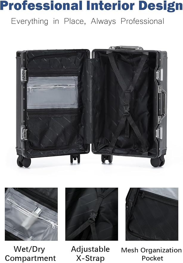 HotWay 24 Inch Aluminum Frame Luggage - Image 6