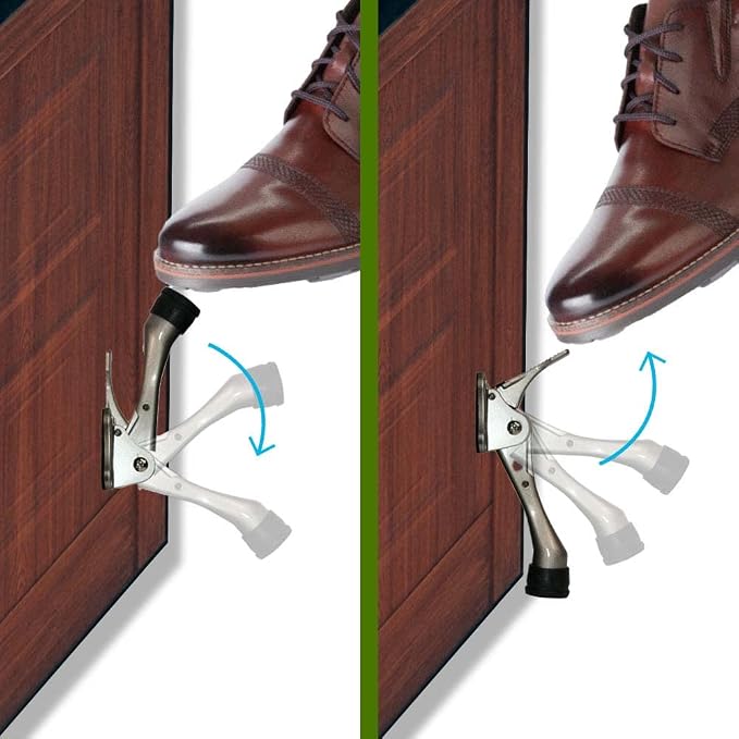 One Touch Kickdown Door Stopper, Door Holder, Heavy Duty Door Stops, Bottom of - Image 4