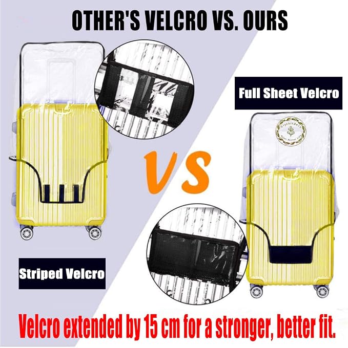 30 Inch Clear PVC Luggage Cover, 0.2mm Thick Lightweight Waterproof, - Image 6