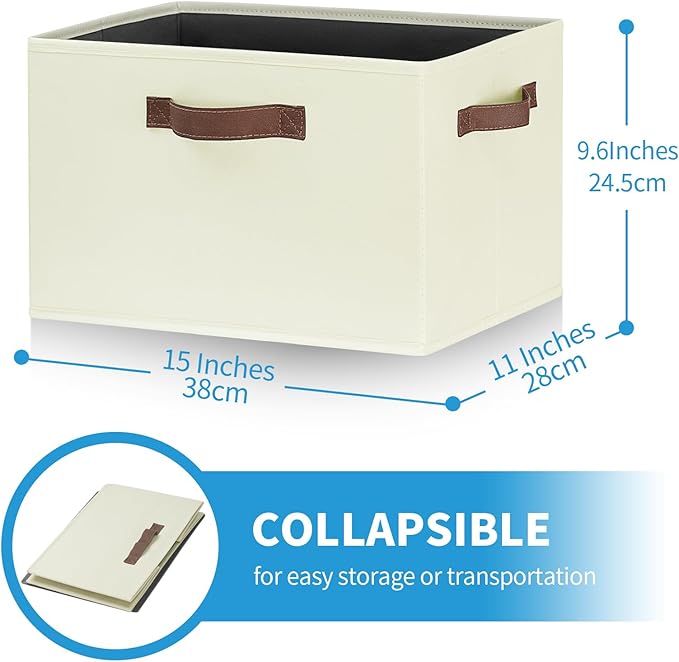 GhvyenntteS Large Fabric Storage Bins - Image 2
