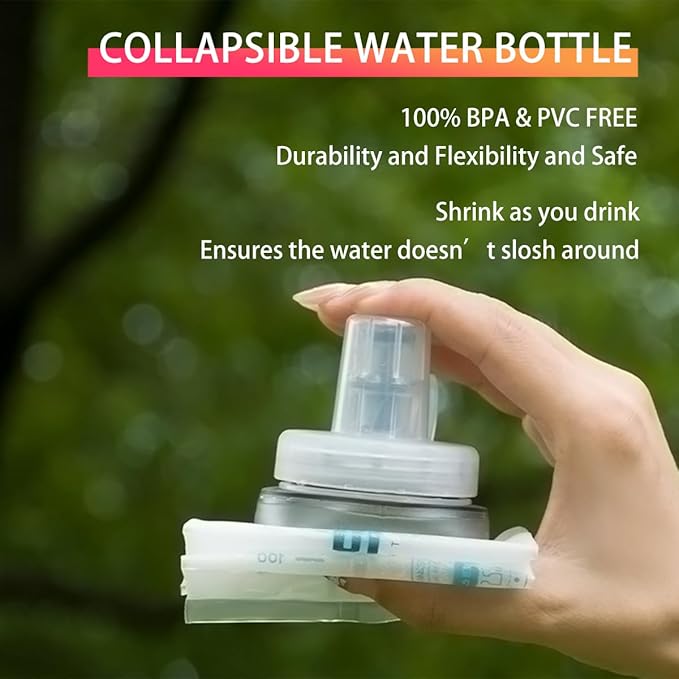 Soft Flasks Soft Running Water Flask Collapsible Soft Water Bottles Small - Image 3