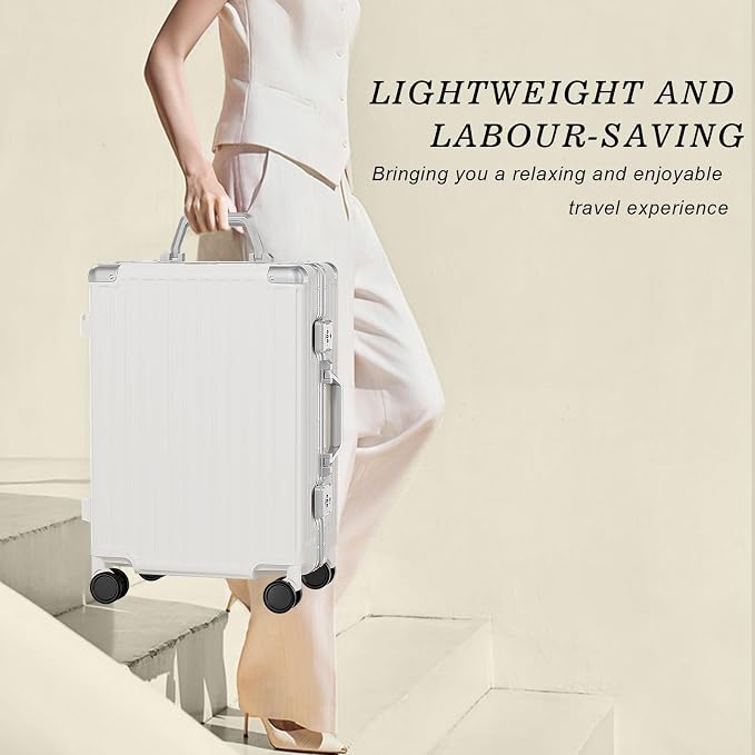 AnyZip Carry On Luggage PC+ABS Aluminum Frame Zipperless Luggage Hard Shell - Image 4