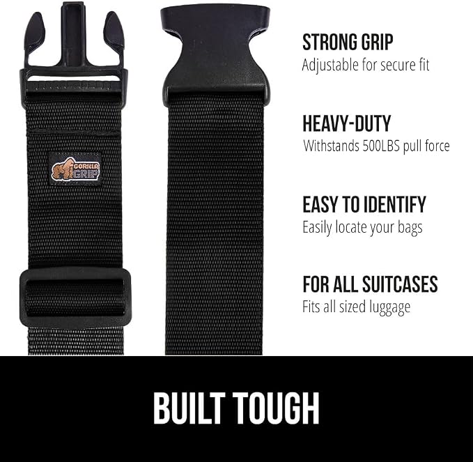 GORILLA GRIP Heavy Duty Adjustable Luggage Straps - Image 2