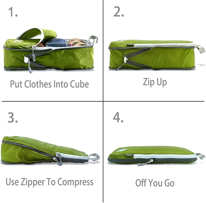 Cipway Compression Packing Cubes Set, Ultralight Expandable Travel Packing - Image 2
