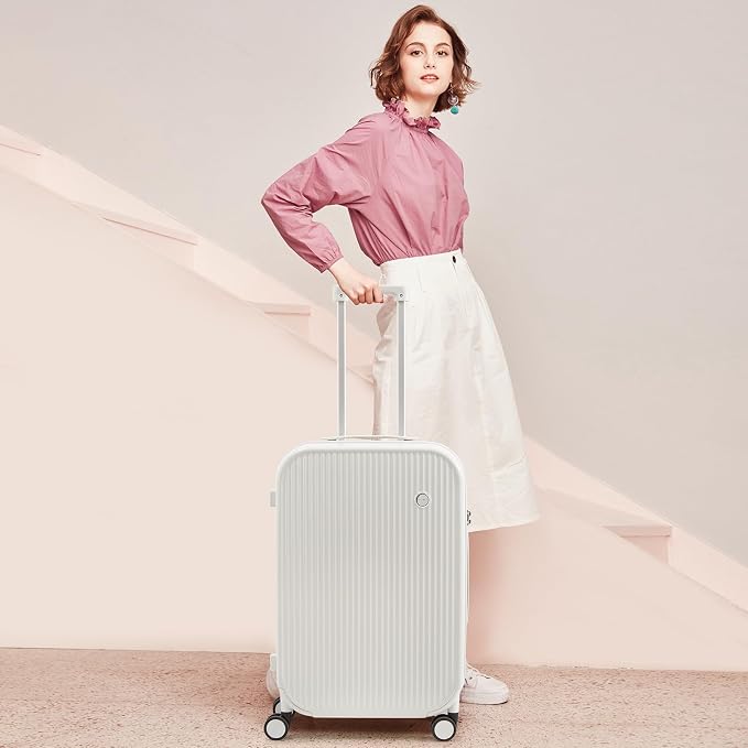 mixi 24 Inch Checked Luggage PC Hardshell Suitcases - Image 2