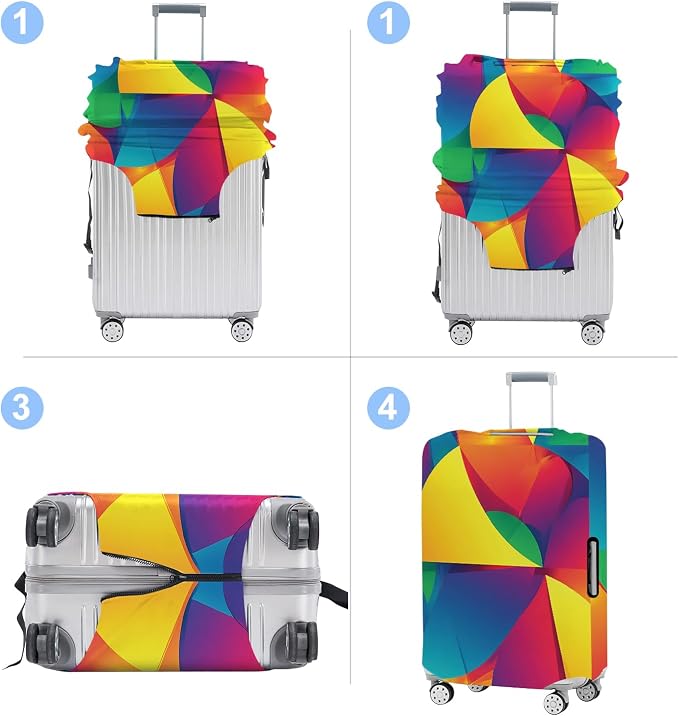 Luggage Cover Washable Suitcase Protector Anti-Scratch, Stretchable Fit - Image 5