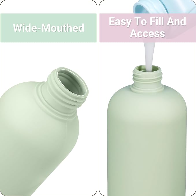 ASEVAT 8.8oz 4Pcs Plastic Refillable Travel Shampoo And Conditioner Bottles - Image 6