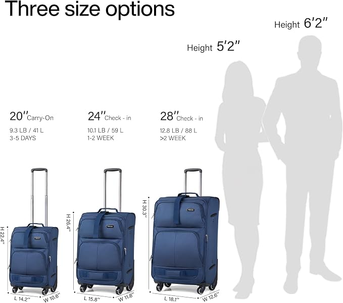 Hanke 28 Inch Softside Expandable Luggage - Image 3