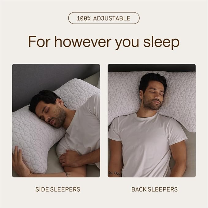 Coop Home Goods Original Crescent Adjustable Pillow, King Bed Pillows - Image 3