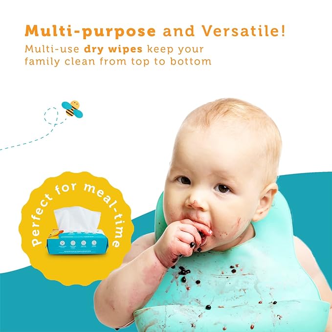 100% Pure Cotton Dry Wipes | 600 Count | Use Wet or Dry | Soft & Sensitive | - Image 4