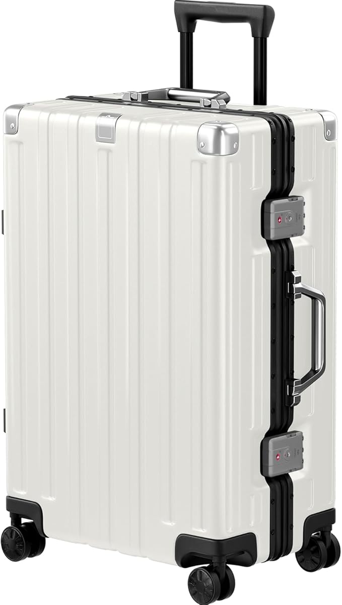 Krute Luggage 24 Inch Aluminum Frame Zipperless Suitcase by Krute