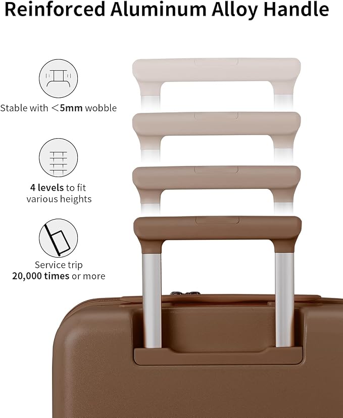 aji Expandable Top Opening 26 Inch Checked Luggage - Image 7
