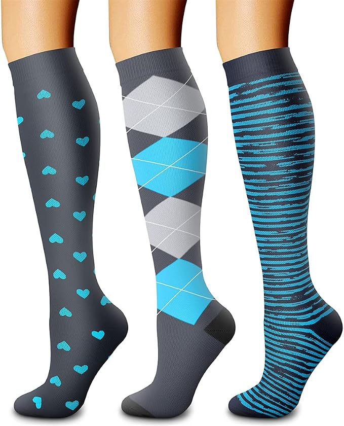 CHARMKING Compression Socks for Women & Men Circulation 15-20 mmHg is Best by CHARMKING