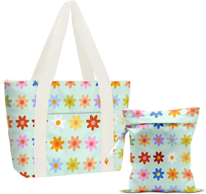 Beach Bags Wet Bag for Swimsuit Tote Bag for Friends Travel Gifts, Aloha Bags by zcyxuuw