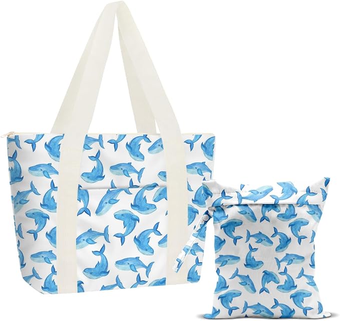Beach Bags Wet Bag for Swimsuit Tote Bag for Friends Travel Gifts, Aloha Bags by zcyxuuw