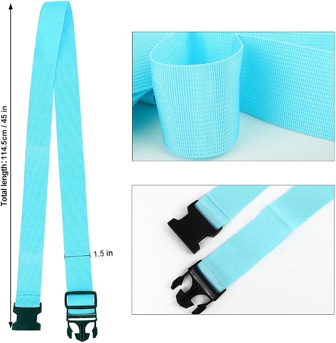 4Pack Luggage Straps for Suitcases, Travel Connector for Carry On Bag, Add Bag - Image 3