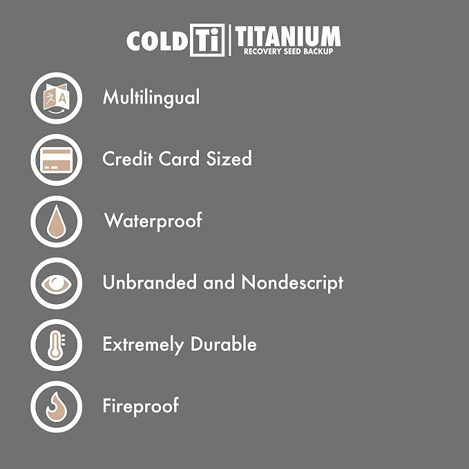 ColdTi - Titanium Bitcoin Seed Plate - Image 5